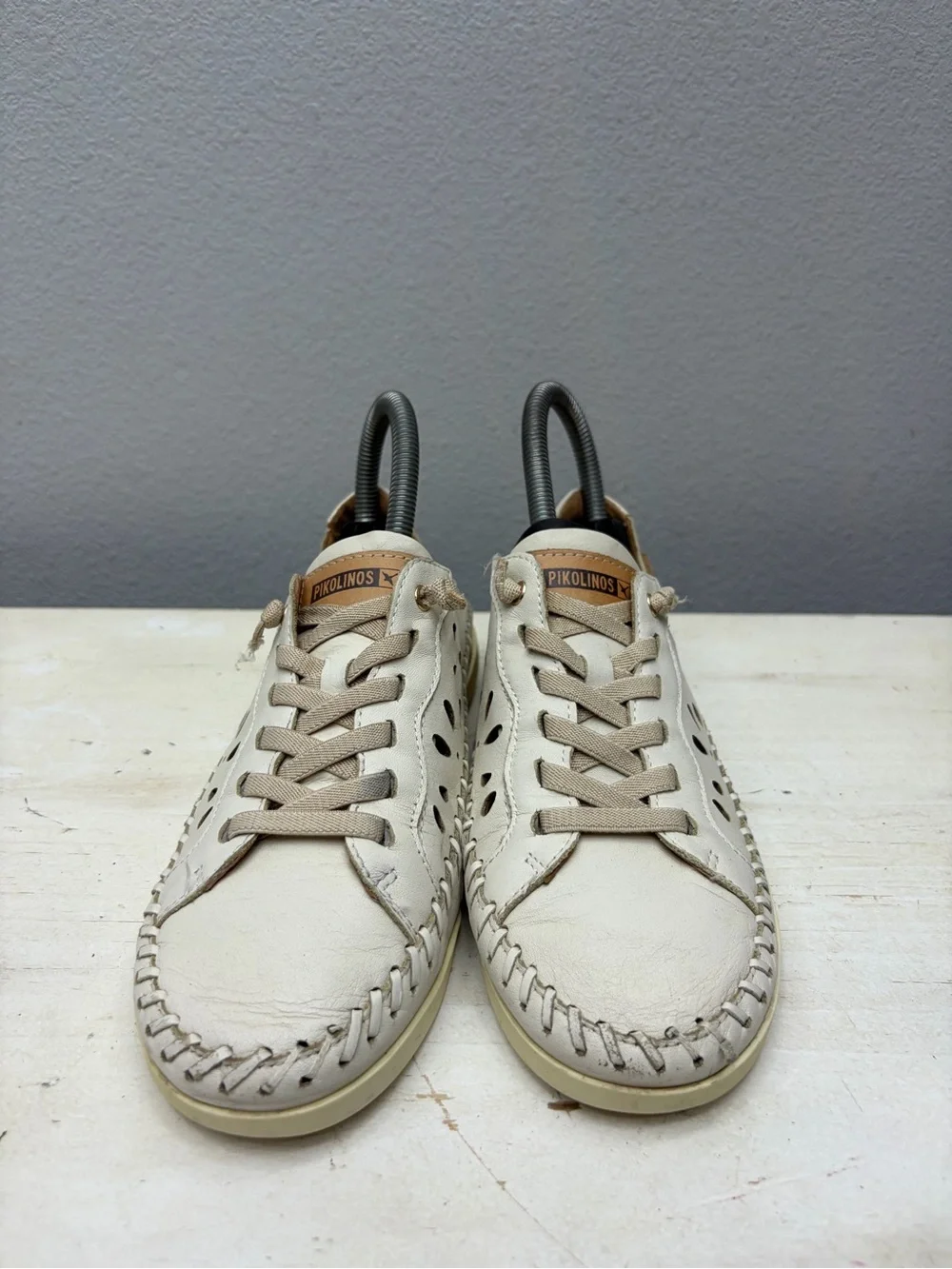 Pikolinos White Leather Soller W8B-6550 Shoes Size 36